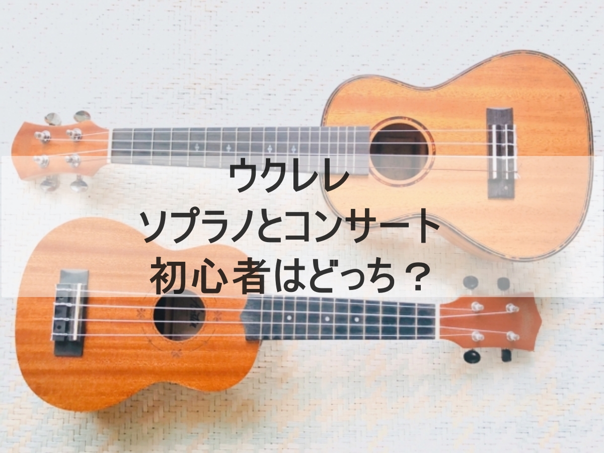 ソプラノウクレレとコンサートウクレレのイメージ画像